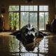 crocodile enters flooded home