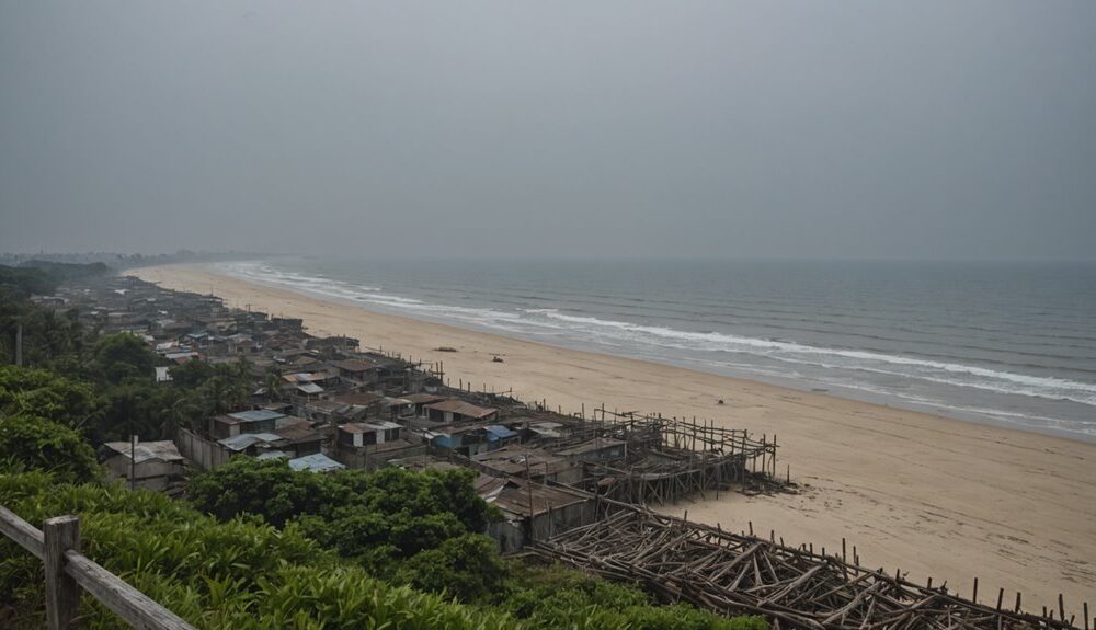 tangerang beach seawall length