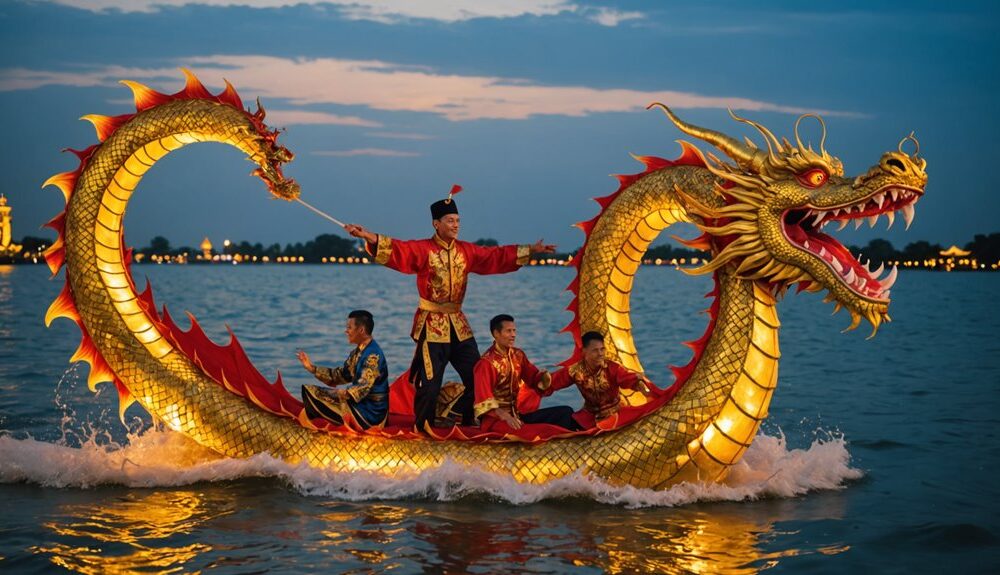 underwater lion dragon dance