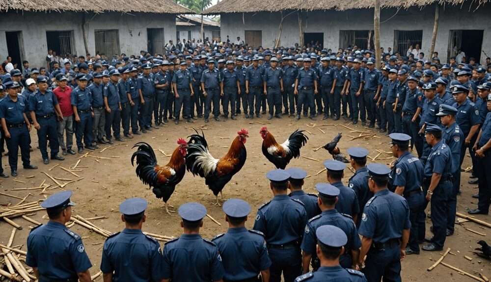 cockfighting gambling arrests bekasi