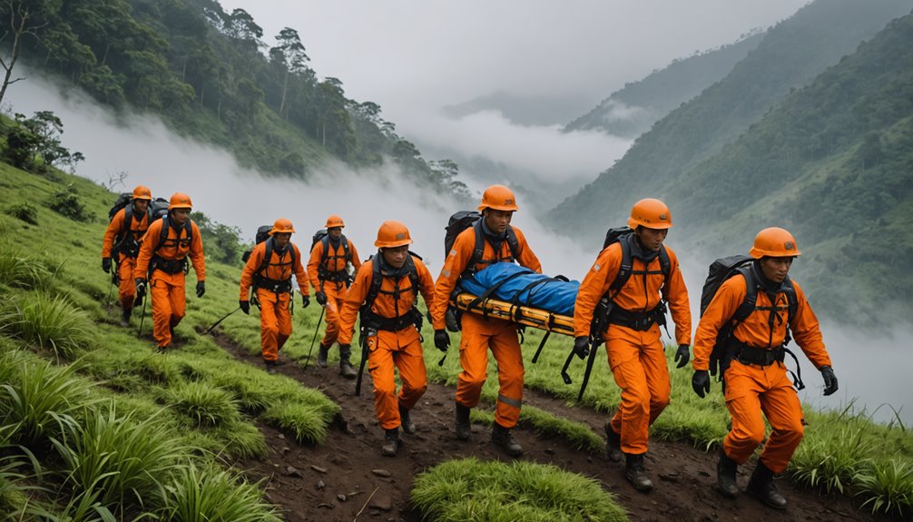 rescue operation for climber